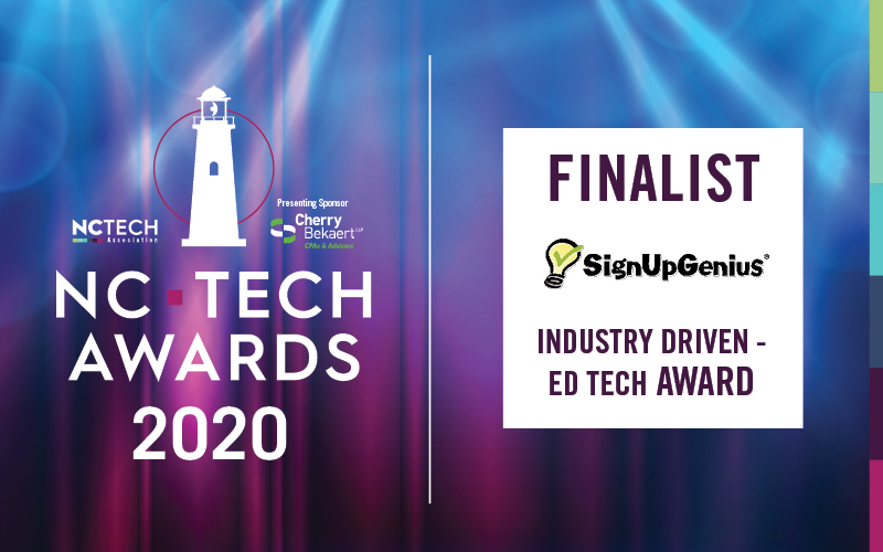 SignUpGenius Named NC Tech Awards Finalist