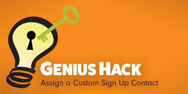 genius hack assign custom contacts person email