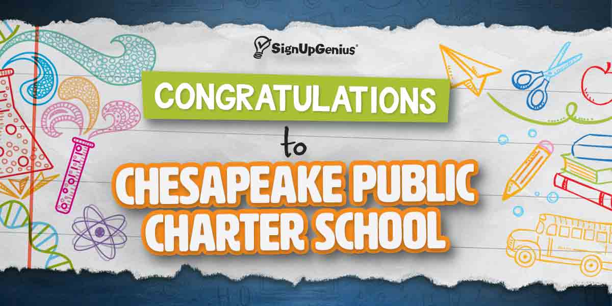 signupgenius back to school giveaway contest winner announcement chesapeake public charter school