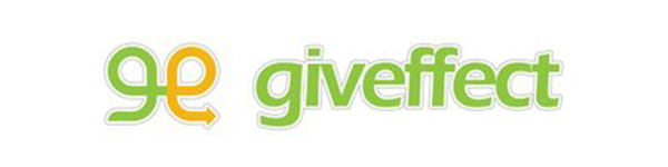 Graphic showing green and orange Giveffect logo