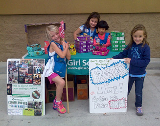 Girl Scout cookie booth scheduling