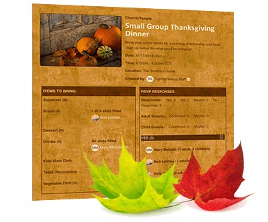 Thanksgiving Dinner Sign Up