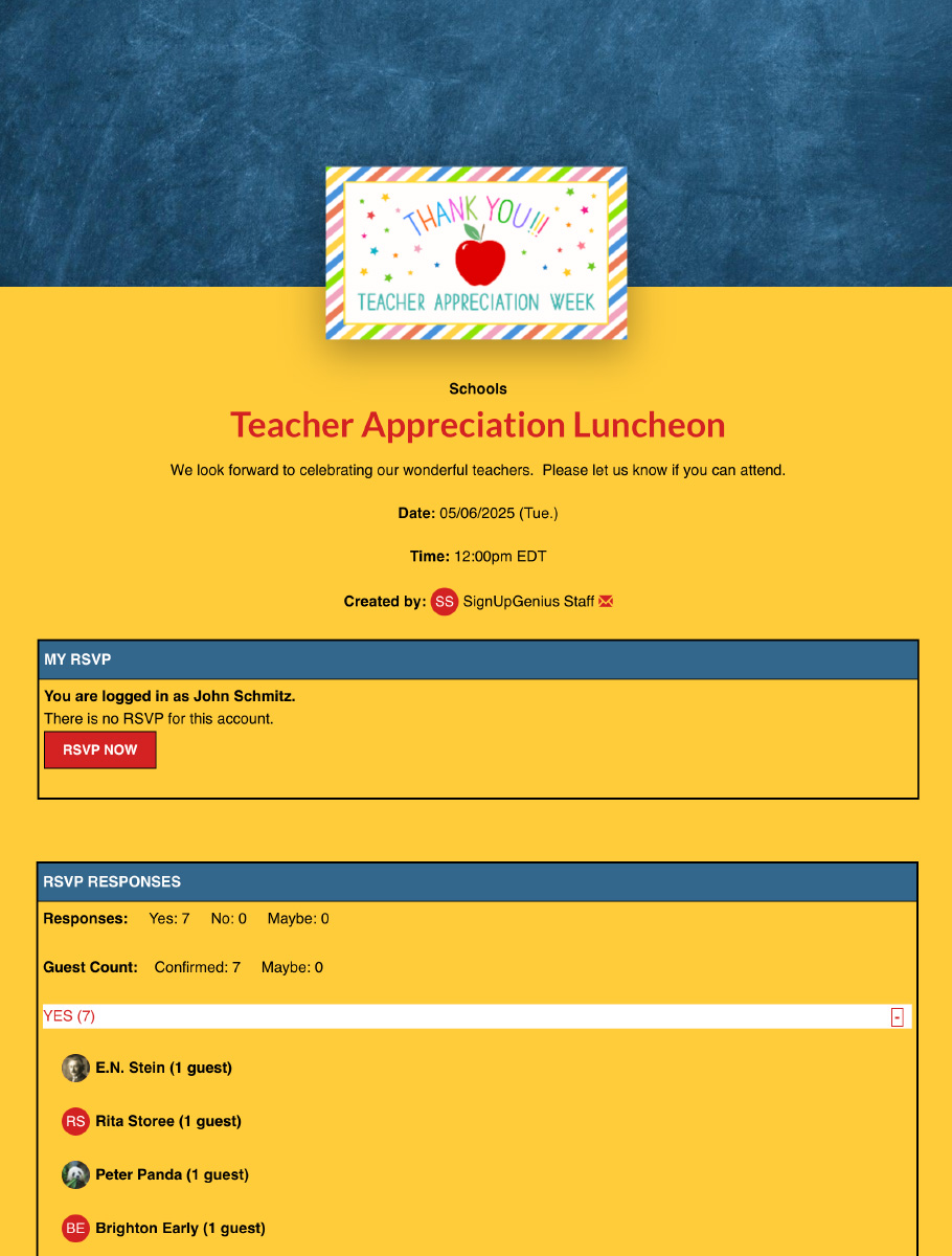 $2,500 Teacher Appreciation Giveaway - SignUpGenius