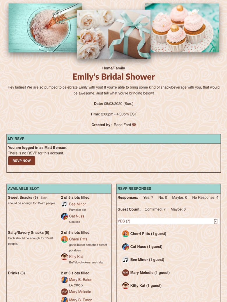 Plan a Bridal Shower